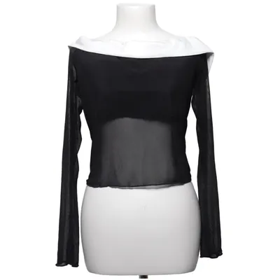 Top (Black, White) from Fashion Nova Elastane, Polyester