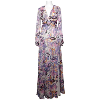 Maxikleid (Beige, Mehrfarbig) von Guess Metallfaser, Polyester
