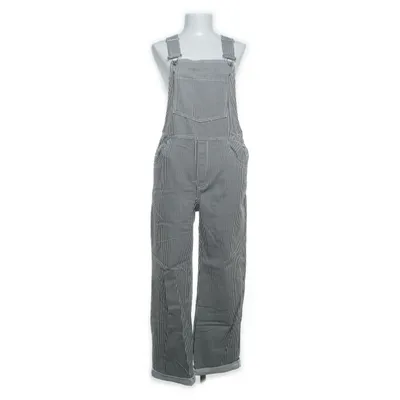 Hängselbyxor (Vit, Svart) från Mango Denim Bomull