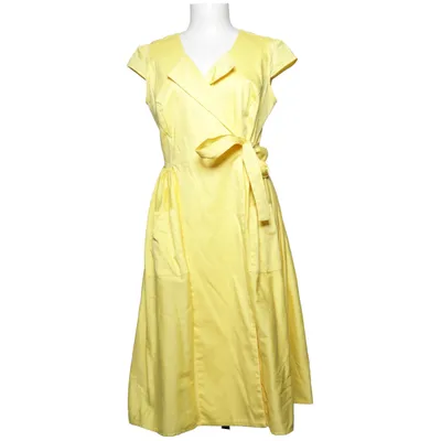 Omlottklänning (Gul) från Collectif Vintage Bomull, Elastan