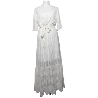 Wrap dress (White) from Vintage Stories Cotton, Polyamide, Polyester, Viscose