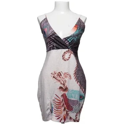 Dress (Beige, Multicolored) from CBR Cotton, Polyester