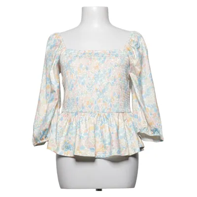 Peplum Top (Weiß, Mehrfarbig) von VILA Elasthan, Recyceltes Polyester