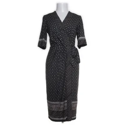 Wrap dress (Black, White) from Peruna Viscose, Elastane, Polyester