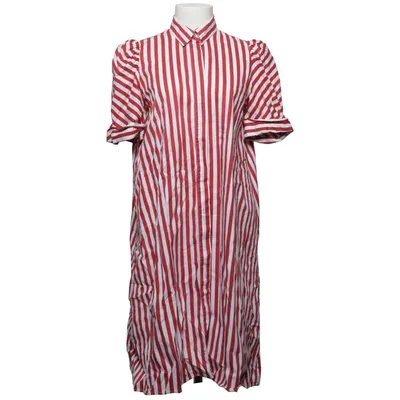 Shirt dress (Red, White) from Zara Woman Cotton