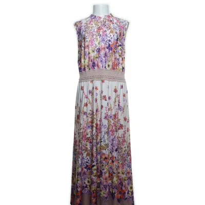 Maxi dress (Beige, Multicolored) from Bodyflirt Boutique Elastane, Polyester