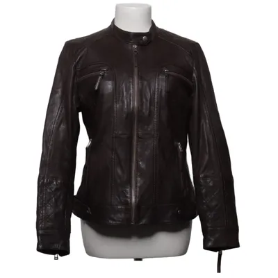 Lederjacke (Braun) von Mishumo Baumwolle, Leder, Polyester