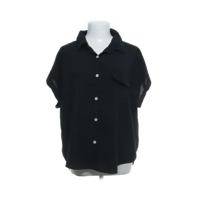 Kortärmad skjorta (Svart) från Shein Curve Bomull, Polyester