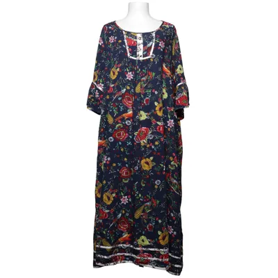 Dress (Blue, Multicolored) from Zanzea Collection Cotton