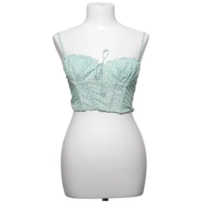Crop top (Grøn, Hvid) fra Love Triangle Elastan, Polyester