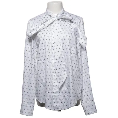 Pussy bow blouse (White, Black) from Lars Wallin Cotton, Elastane
