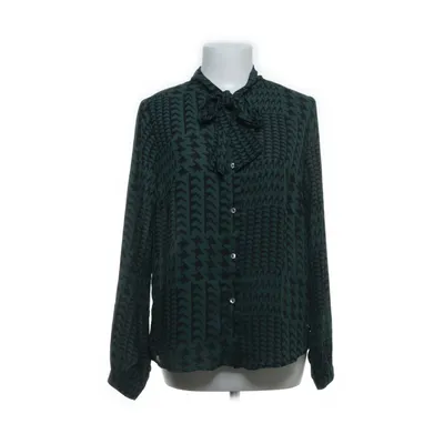 Pussy bow blouse (Black, Green) from Flash Woman Polyester