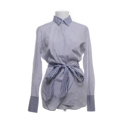 Robe portefeuille (Blanc, Bleu) de Van Laack Coton