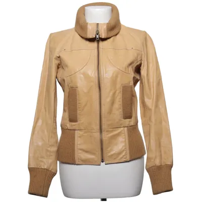 Leather jacket (Beige) from Vero Moda Jeans Leather, Polyester