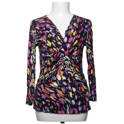 Wrap blouse (Black, Multicolored) from Cable & Gauge Elastane, Viscose