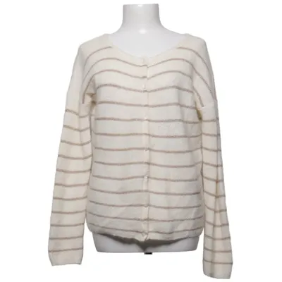 Strickjacke (Weiß, Beige) von La Maille Sézane Alpakawolle, Metallfaser, Mohair, Polyamid, Polyester, Viskose