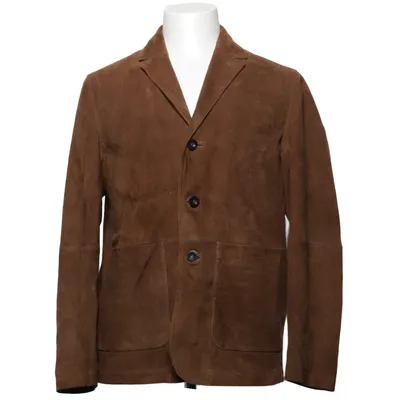 Læderblazer (Brun) fra Massimo Dutti Læder
