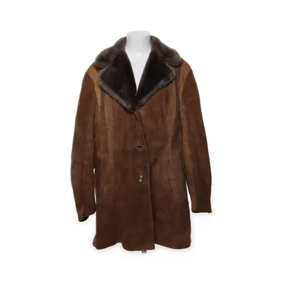 Shearling jacket (Brown) from Borg Acrylic, Leather