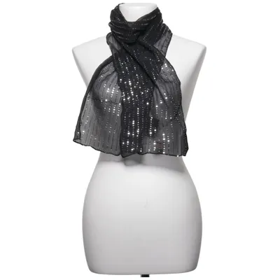 Sjal (Sort, Sølv) fra Glitter Polyester
