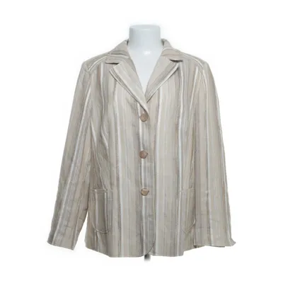 Blazer (Beige) from Adagio Linen, Polyester, Viscose