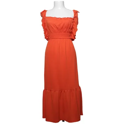 Långklänning (Orange) från Zara Elastan, Polyester