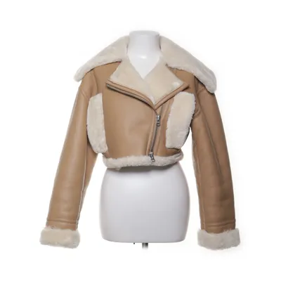 Shearlingjacka (Beige, Vit) från Eaves Polyester, Polyuretan