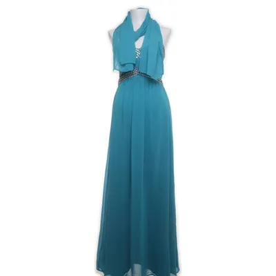 Evening gown (Turquoise) from Cotton Club Polyester