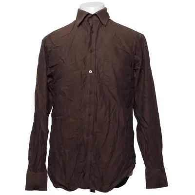 Shirt (Brown) from The Shirt Factory Cotton