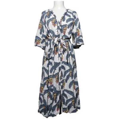 Robe chemise (Blanc, Bleu, Jaune) de Desmond & Dempsey x H&M Lin, Viscose