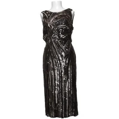 Cocktail dress (Black, Gold) from Zara Basic Polyester