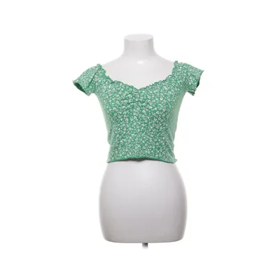 Top (Grün, Weiß) von Monki Baumwolle, Elasthan