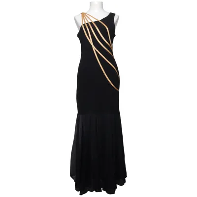 Maxikjole (Sort, Guld) fra Joseph Ribkoff Elastan, Polyester, Viscose