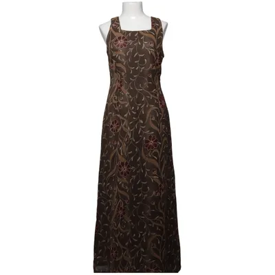 Långklänning (Brun, Beige, Röd) från Le Group Polyester