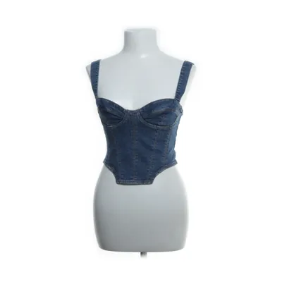 Crop top (Blå) från Divided by H&M Bomull, Elastan