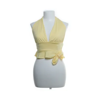 Halterneck top (Gul) fra Shein Elastan, Polyester
