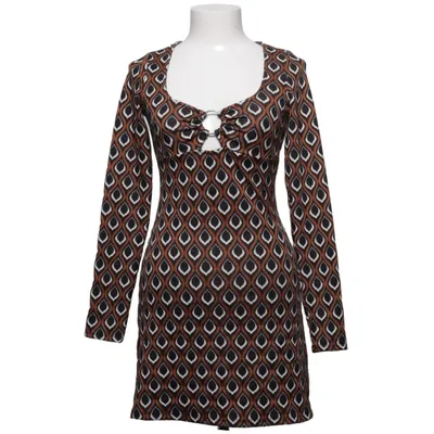 Jurk (Bruin, Zwart, Wit) van Bershka Katoen, Elastaan, Polyester