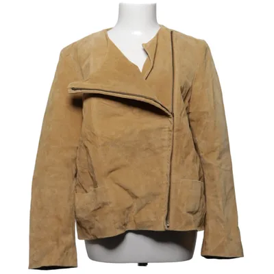 Bikerjacke (Braun) von Galeries Lafayette Baumwolle, Leder, Polyester