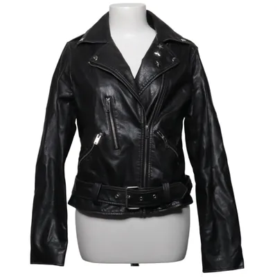 Biker jacket (Black) from Dotted Blue Polyester, Polyurethane, Viscose