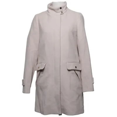 Jas (Beige) van 123 Paris Acetaat, Kasjmier, Imitatiebont, Polyamide, Polyester, Wol