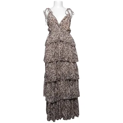 Maxi dress (Beige, Brown) from Senes Elastane, Polyester, Viscose