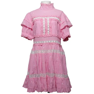 Kleid (Pink, Weiß) von By Malina Baumwolle, Polyester