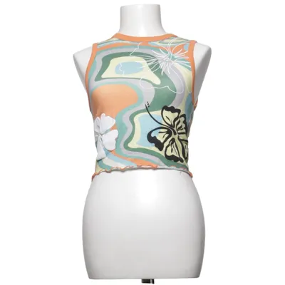 Tank Top (Orange, Green, Blue, Multicolored) from Jaded London Cotton, Elastane