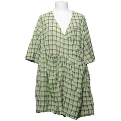 Robe (Vert, Marron) de Ganni Coton biologique, Polyamide, Polyester recyclé