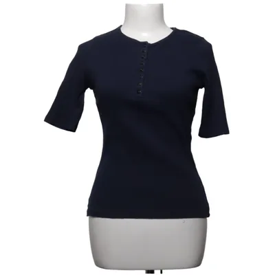 Henley Shirt (Blau) von Sézane Elasthan, Bio-Baumwolle