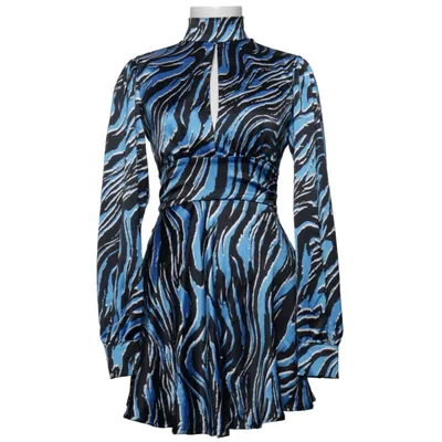 Dress (Blue, Black, White) from Bershka Polyester