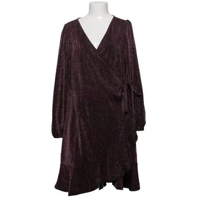 Wikkeljurk (Lila, Zwart) van Ms Mode Elastaan, Metallvezel, Polyester
