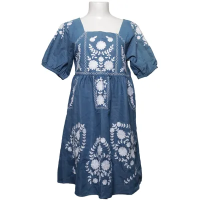 Jurk (Blauw, Wit) van English Factory Katoen, Polyester