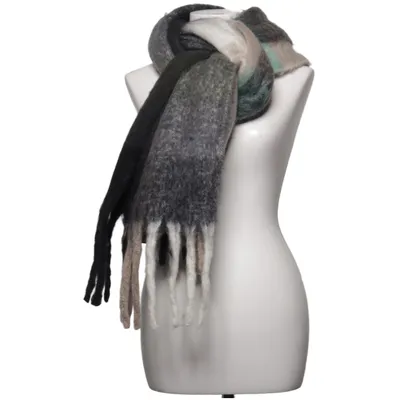 Scarf (Gray, Multicolored) from Carry Polyester