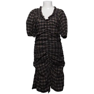 Dress (Black, Brown) from Ganni Organic cotton, Polyamide, Recycled polyester