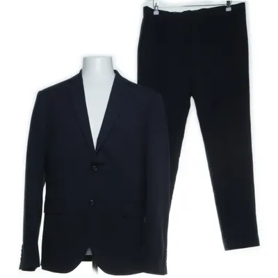 Jakkesæt (Blå) fra Lindberg Elastan, Polyester, Viscose